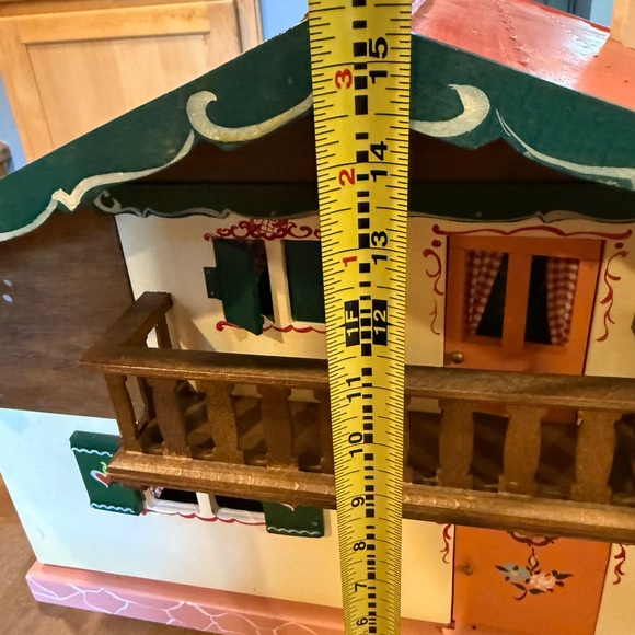 RARE Vintage Dora Kuhn Wooden Dollhouse & Hand Painted Furniture West Germany - Picture 9 of 16